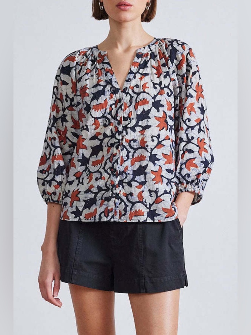APIECE APART MITTE BATIK SPICE TOP - LA VID BATIK SPICE Medium